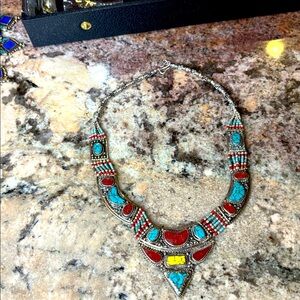 Statement Necklace Made By Tibetan Artisans